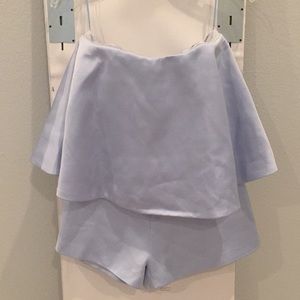 Keepsake Powder Blue Satin Romper